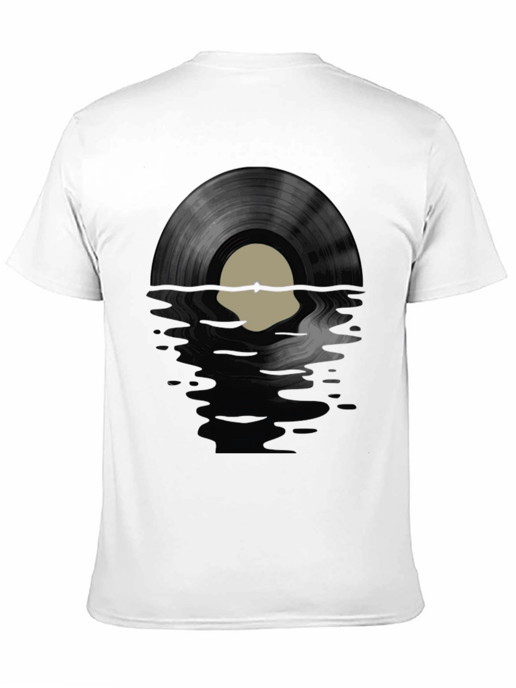 Vinyl Record Graphic Tee - Black