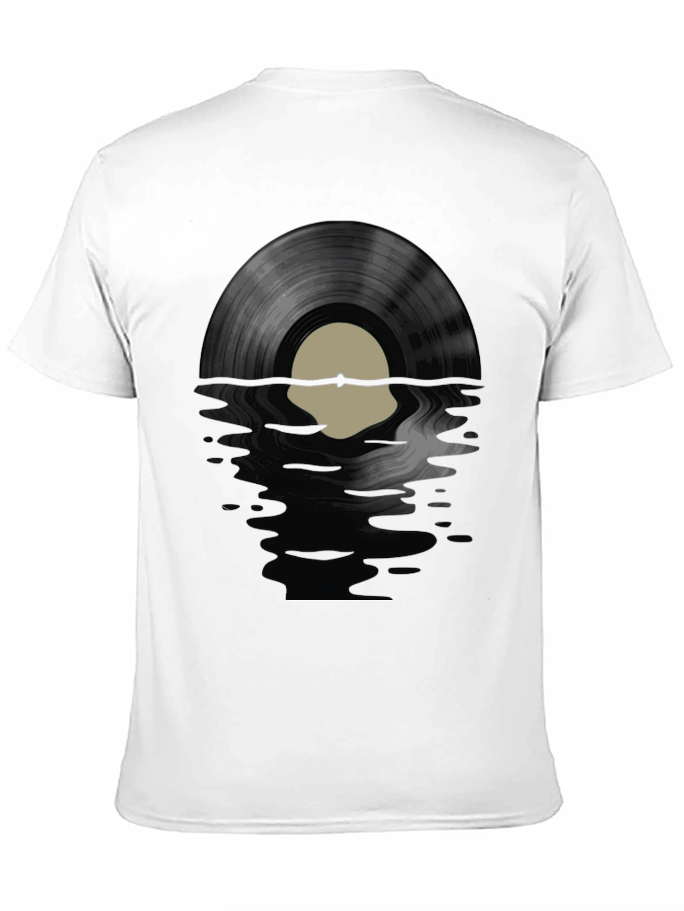 Vinyl Record Graphic Tee - Black