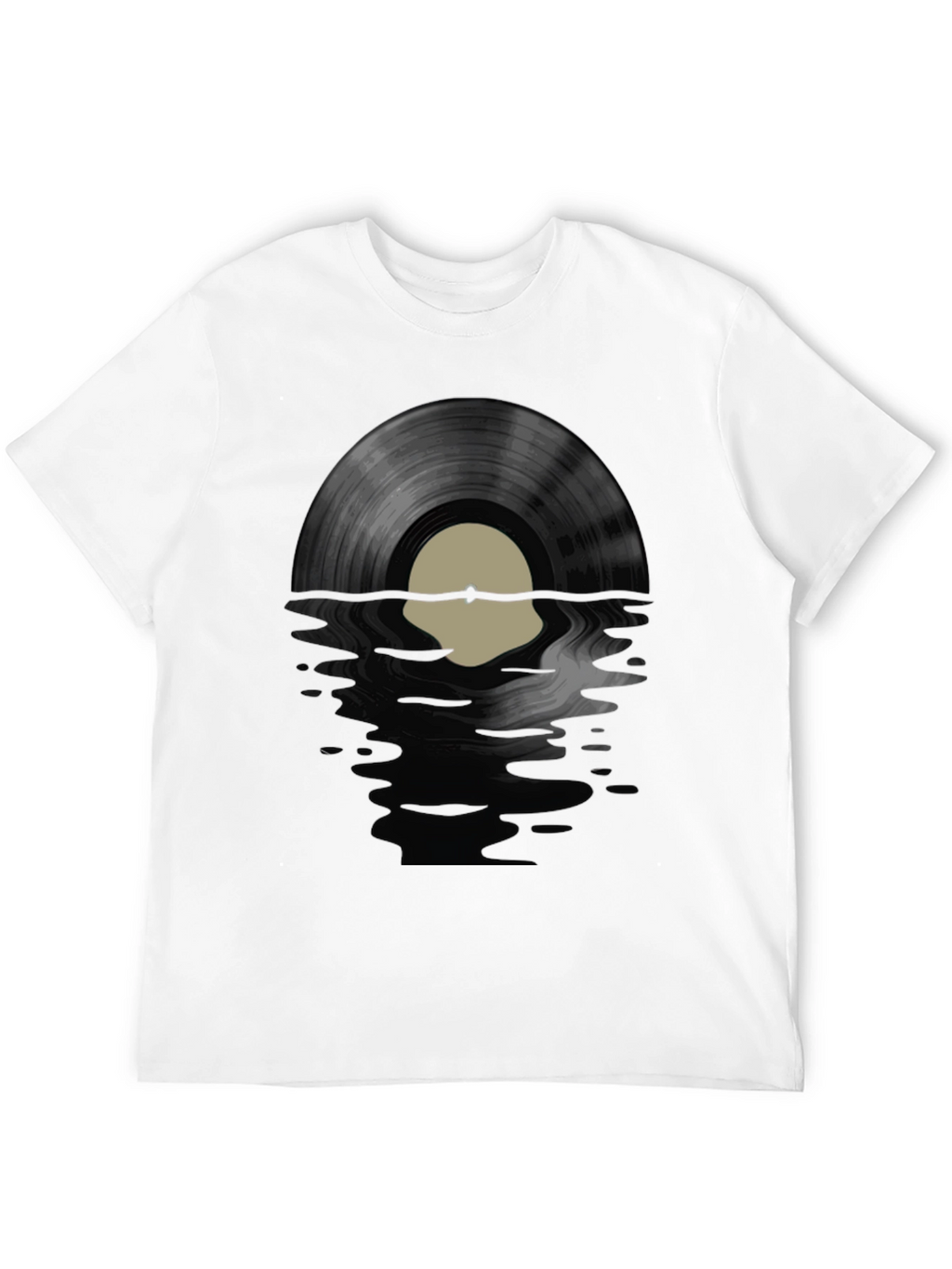 Vinyl Record Graphic Tee - Black