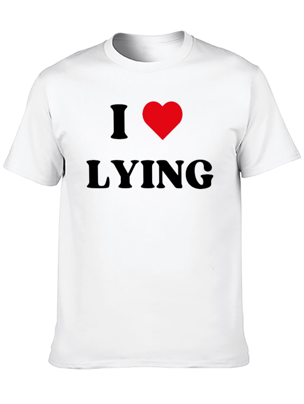 I Heart Lying Graphic Tee - Black Casual T-Shirt