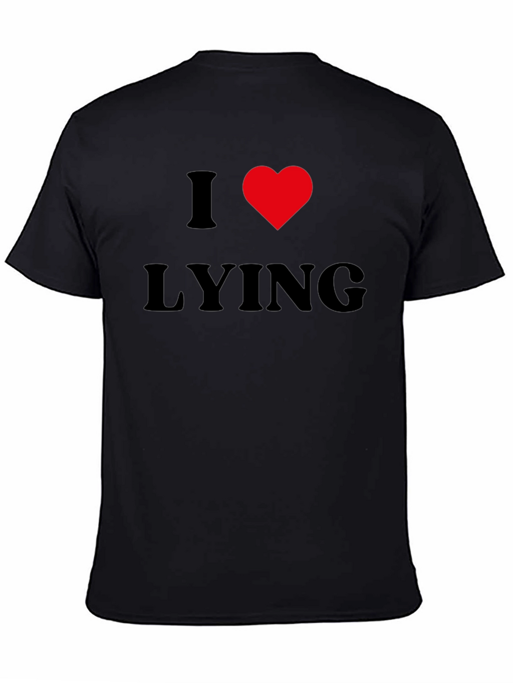 I Heart Lying Graphic Tee - Black Casual T-Shirt