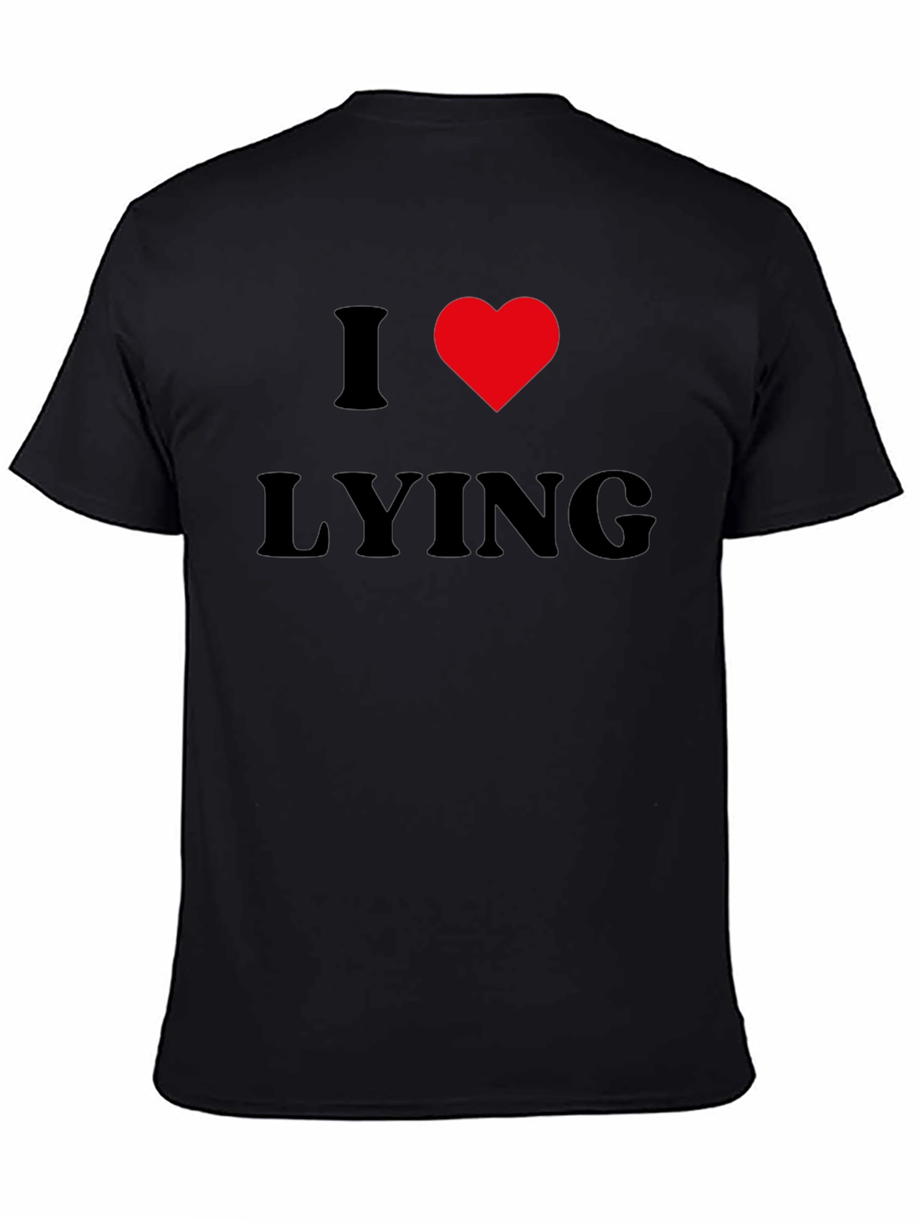 I Heart Lying Graphic Tee - Black Casual T-Shirt