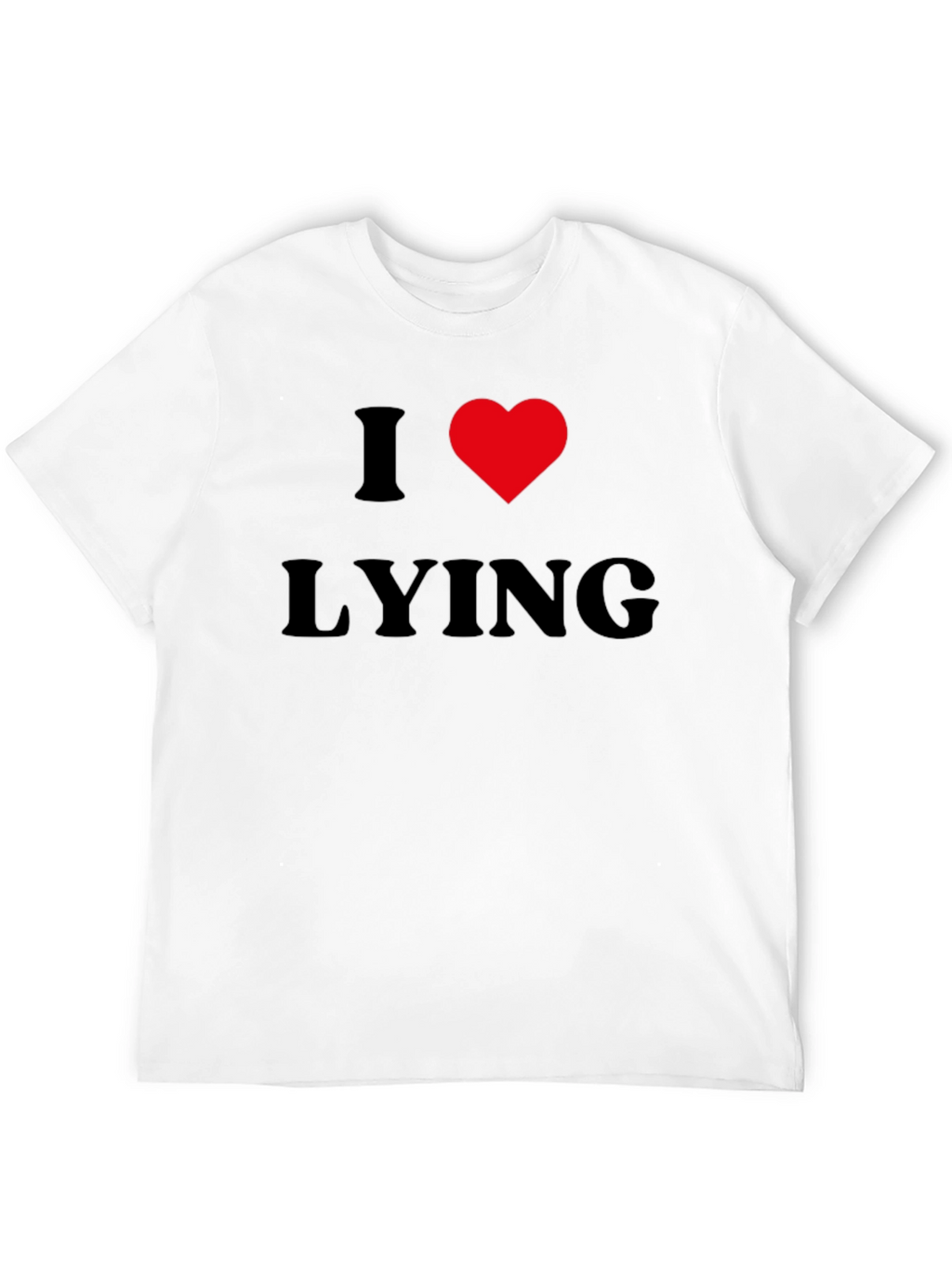 I Heart Lying Graphic Tee - Black Casual T-Shirt