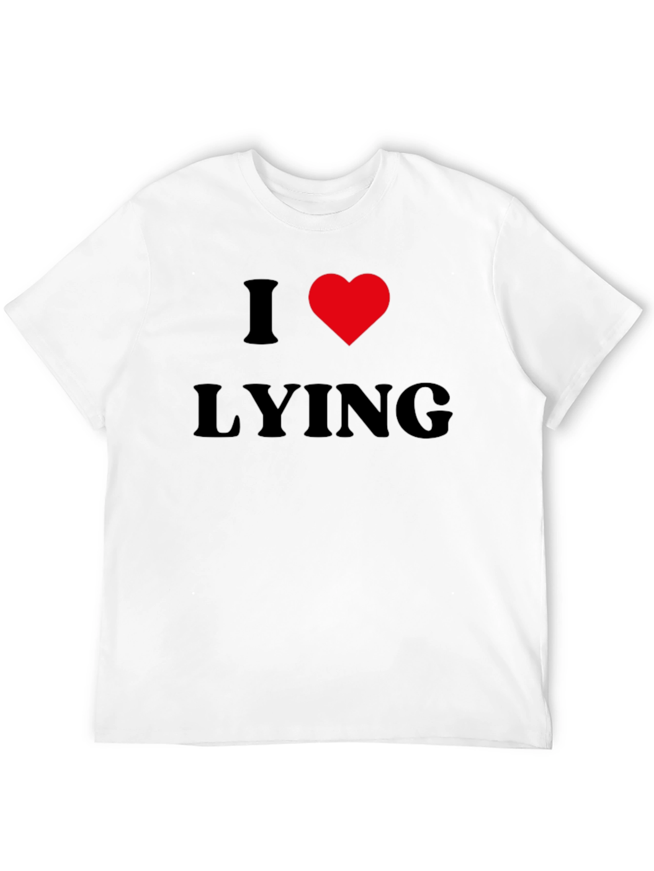 I Heart Lying Graphic Tee - Black Casual T-Shirt