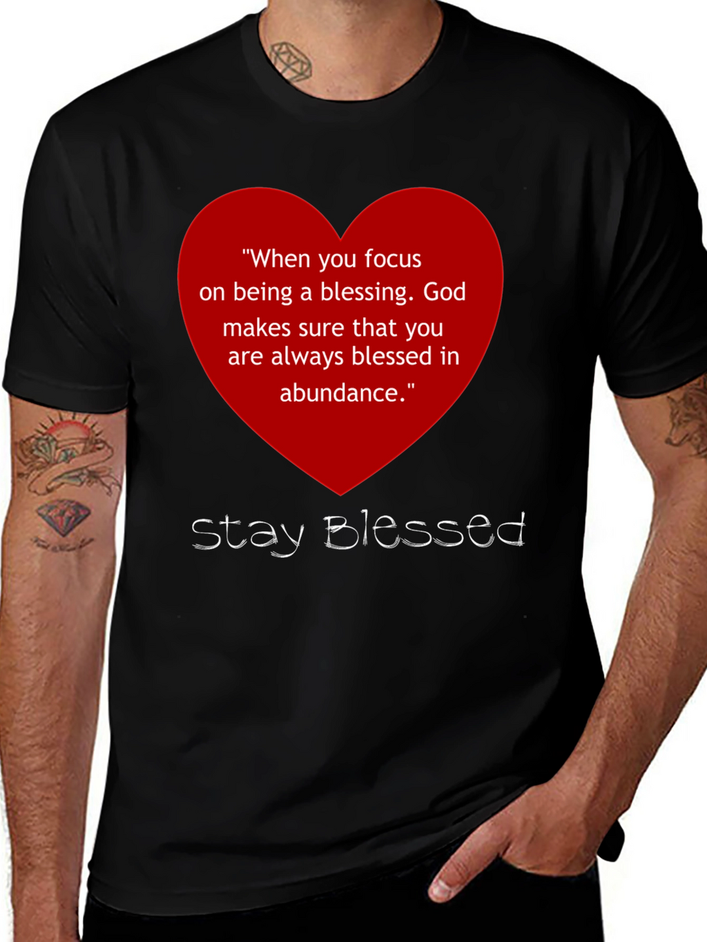 Stay Blessed Graphic T-Shirt - Inspirational Message