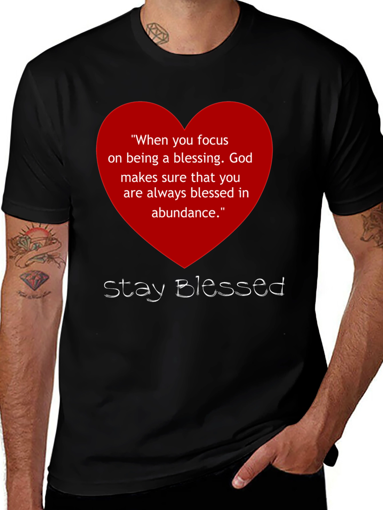 Stay Blessed Graphic T-Shirt - Inspirational Message