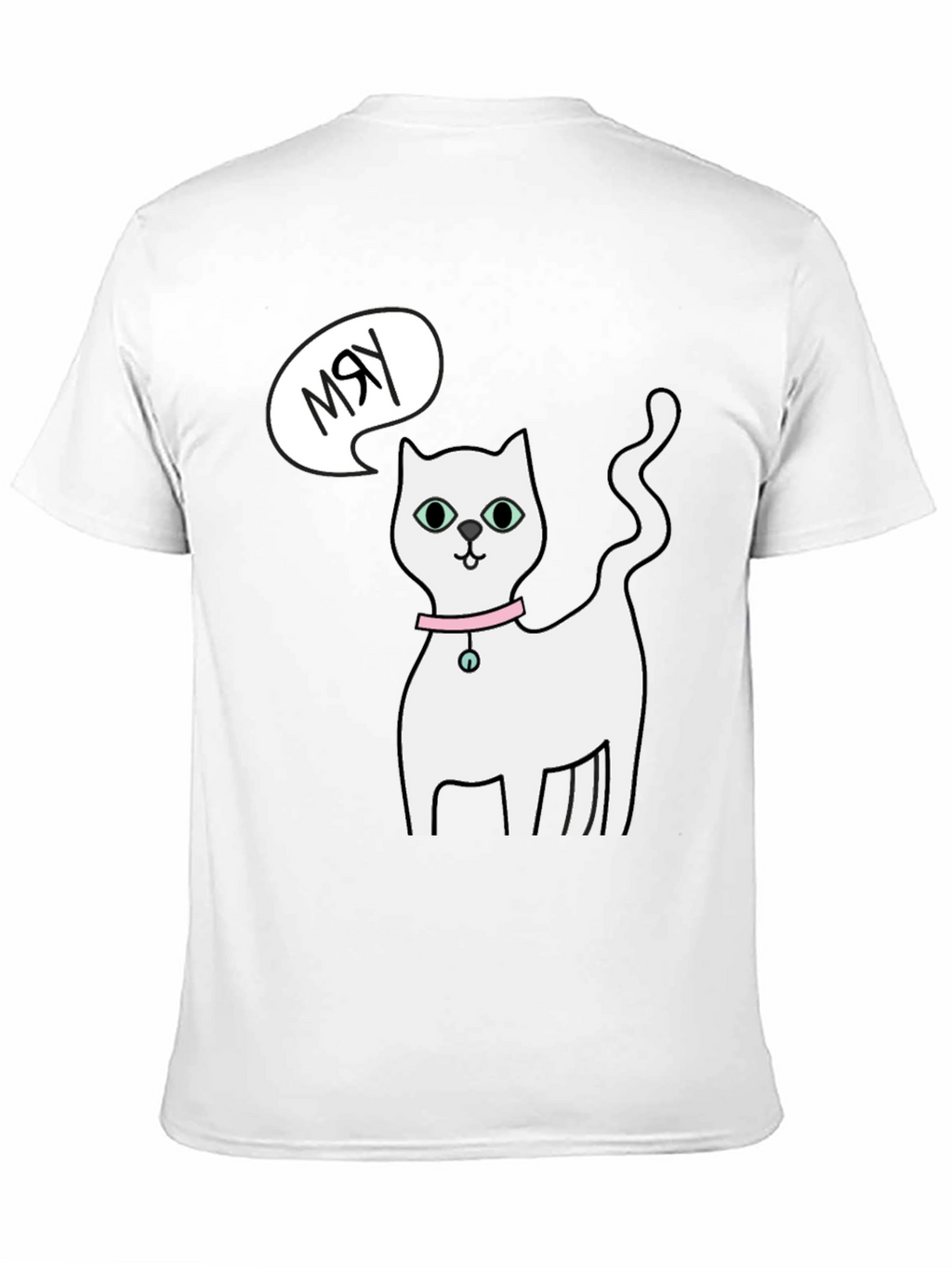 Funny Cat Meow T-Shirt - Cute Cartoon Kitten