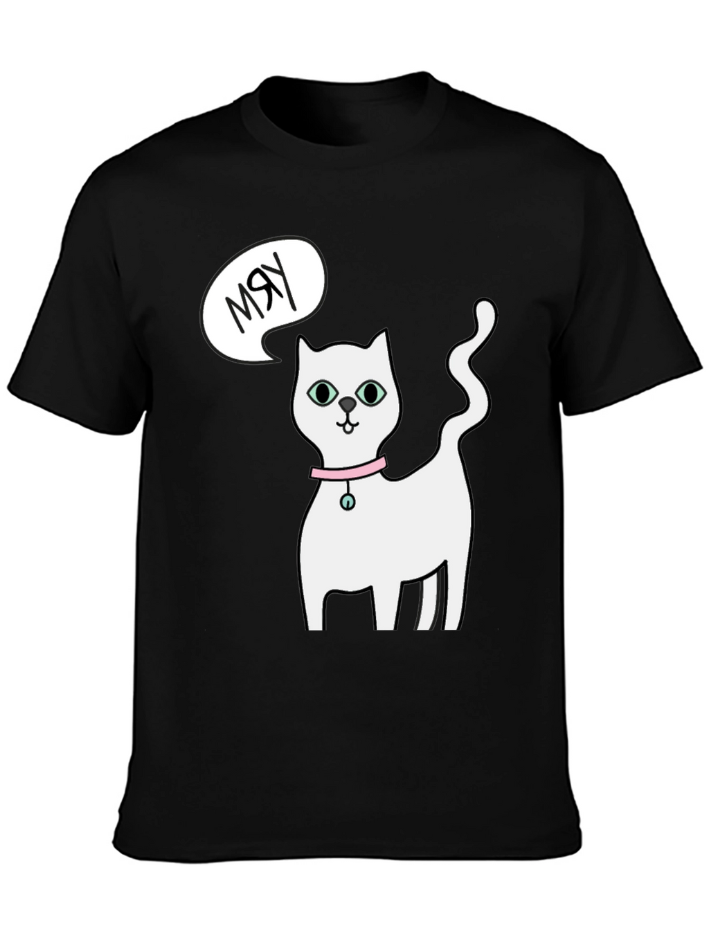 Funny Cat Meow T-Shirt - Cute Cartoon Kitten