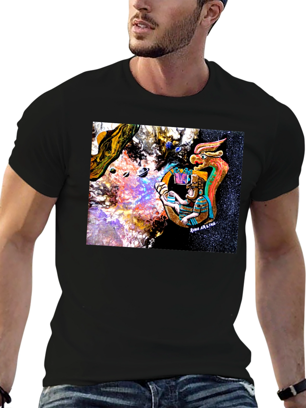 Aztec Dragon Universe Graphic Tee