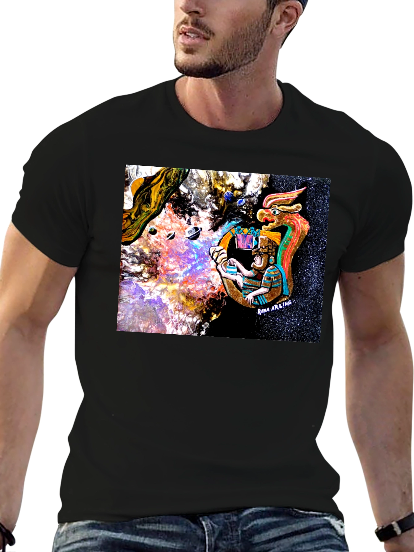 Aztec Dragon Universe Graphic Tee