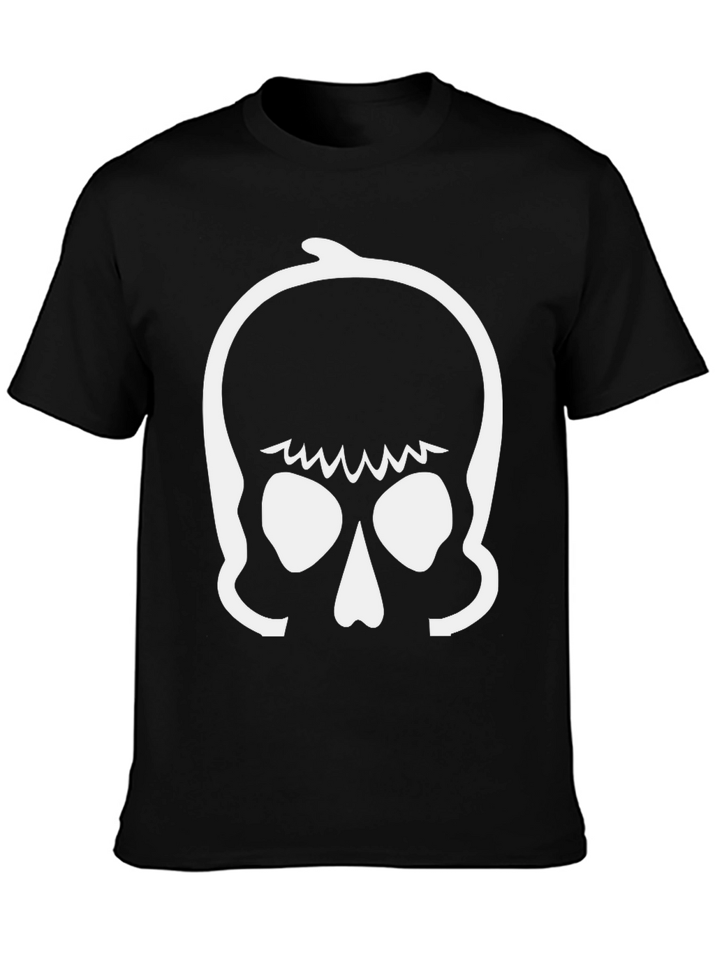 Skull Graphic Tee - Black Cotton T-Shirt