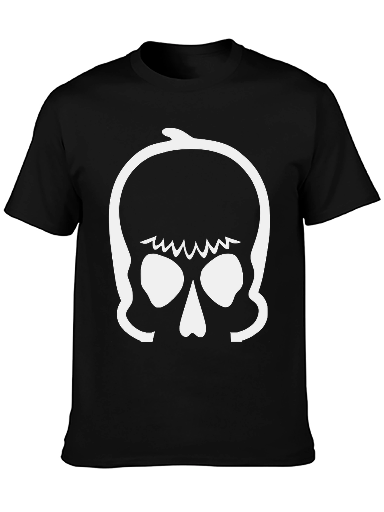 Skull Graphic Tee - Black Cotton T-Shirt