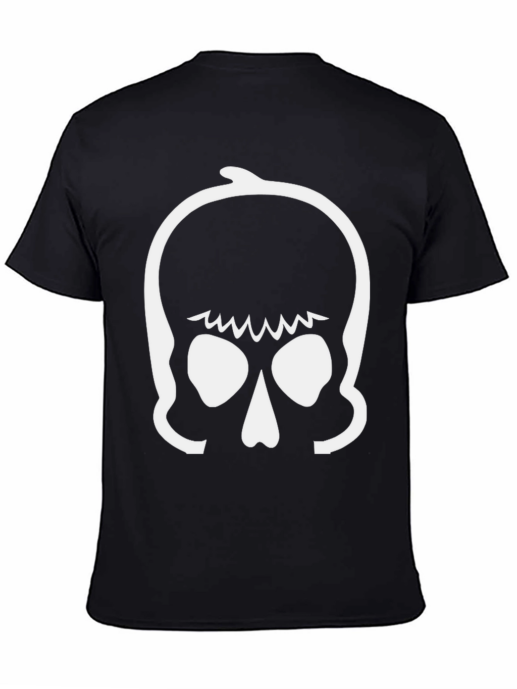 Skull Graphic Tee - Black Cotton T-Shirt