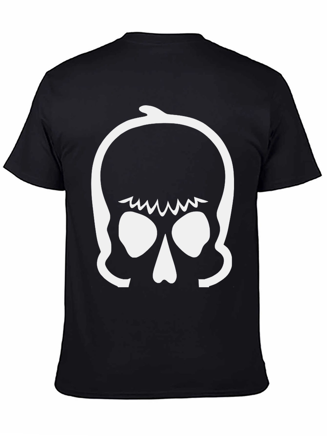 Skull Graphic Tee - Black Cotton T-Shirt