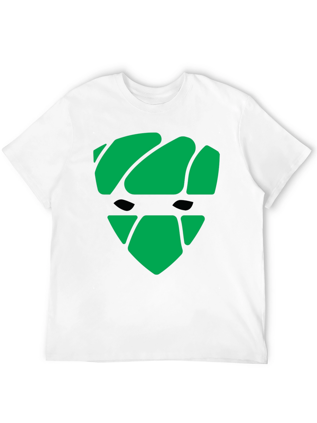 Green Graphic Black T-Shirt - Modern Shield Design
