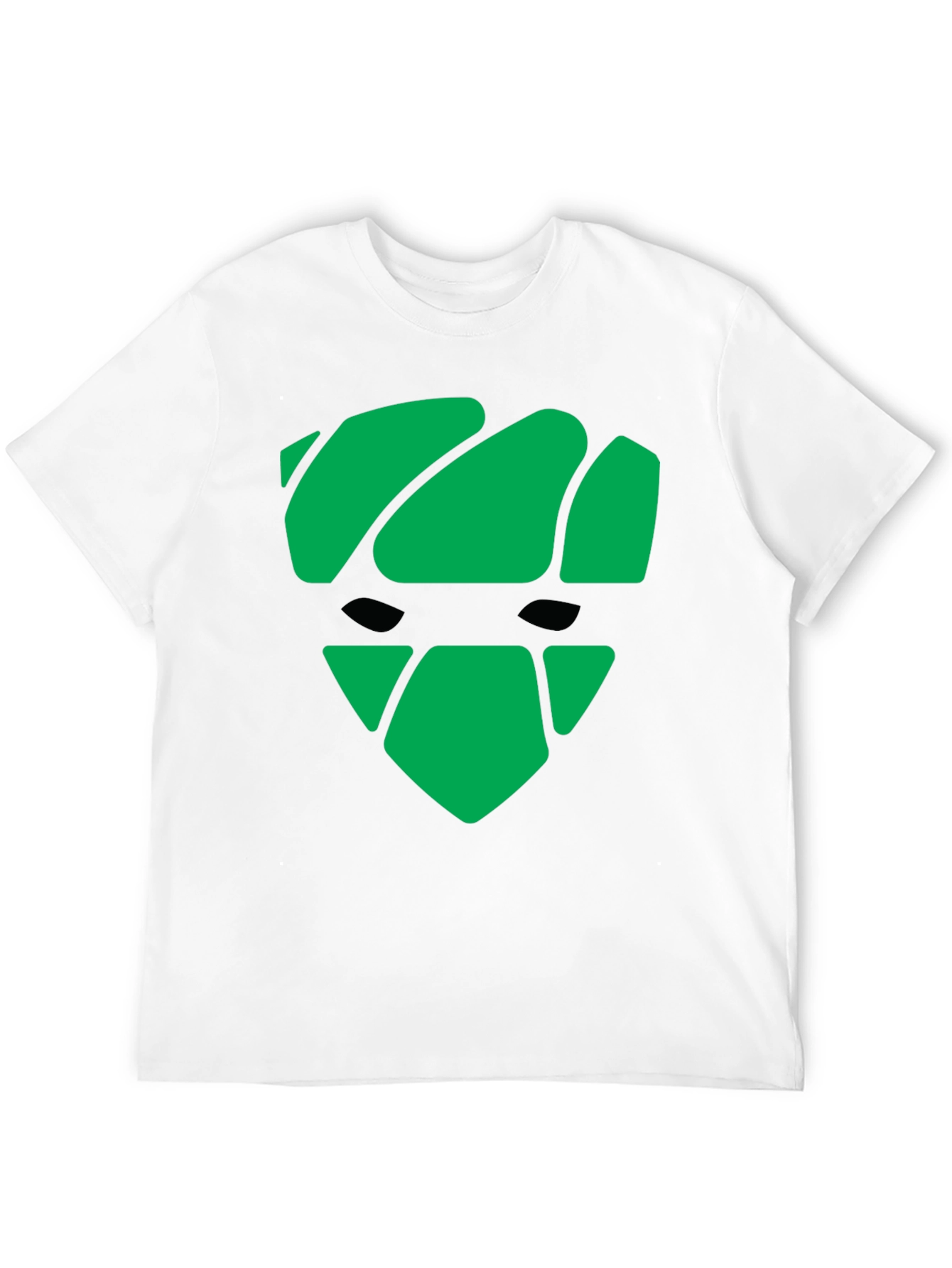 Green Graphic Black T-Shirt - Modern Shield Design