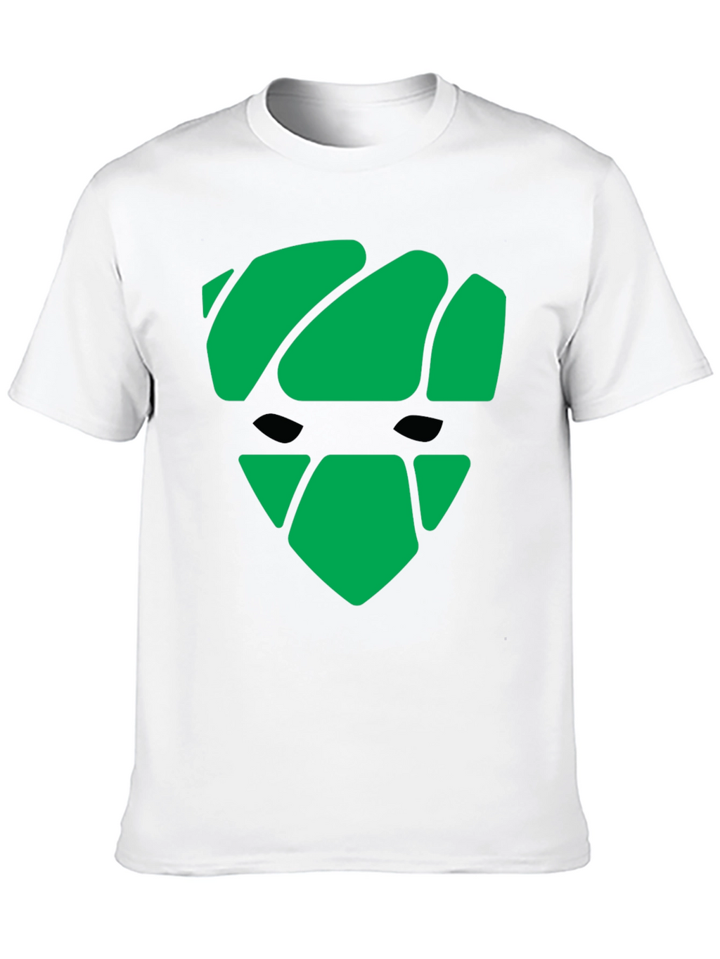 Green Graphic Black T-Shirt - Modern Shield Design