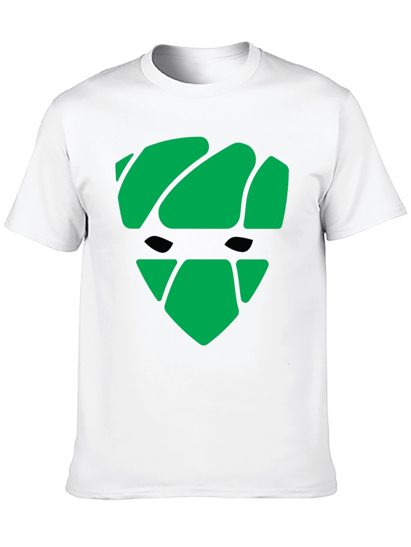 Green Graphic Black T-Shirt - Modern Shield Design