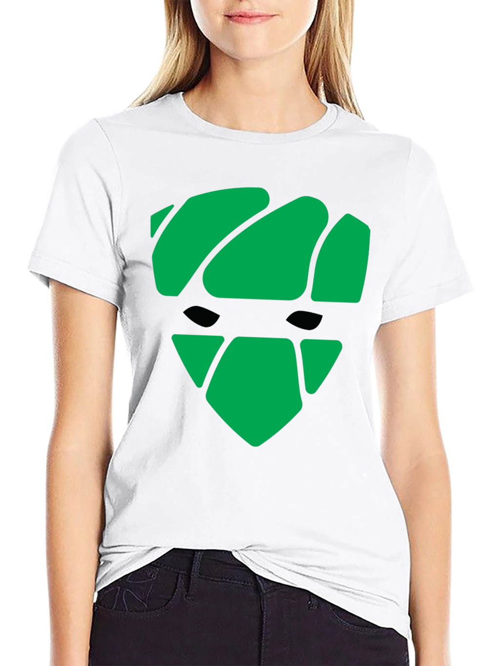 Green Graphic Black T-Shirt - Modern Shield Design