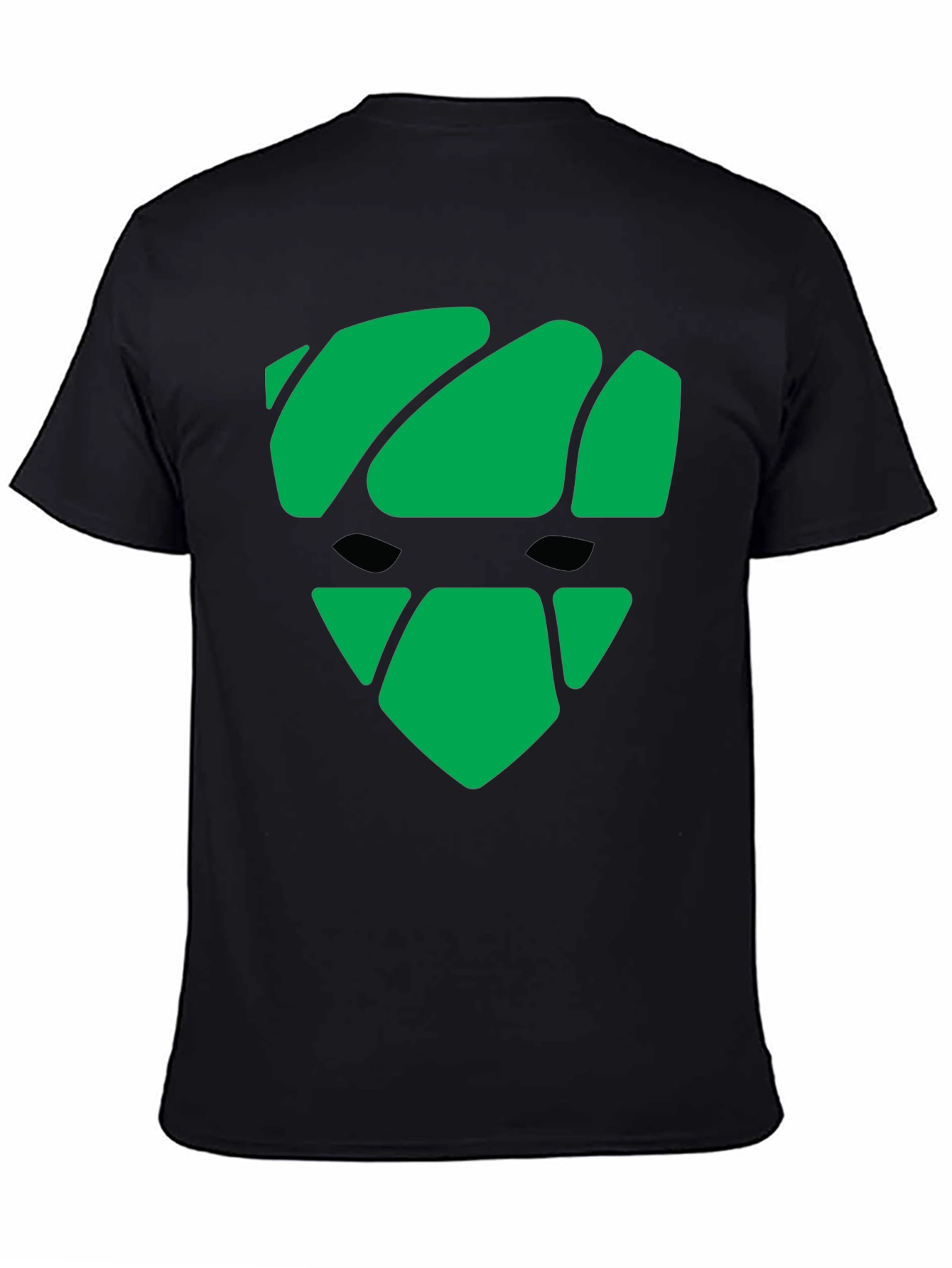 Green Graphic Black T-Shirt - Modern Shield Design