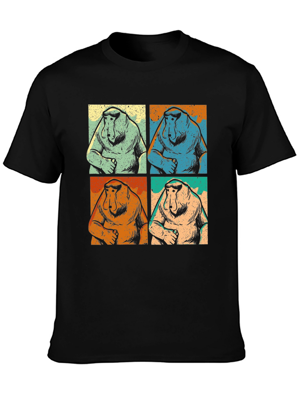 Proboscis Monkey T-Shirt Retro Pop Art Tee