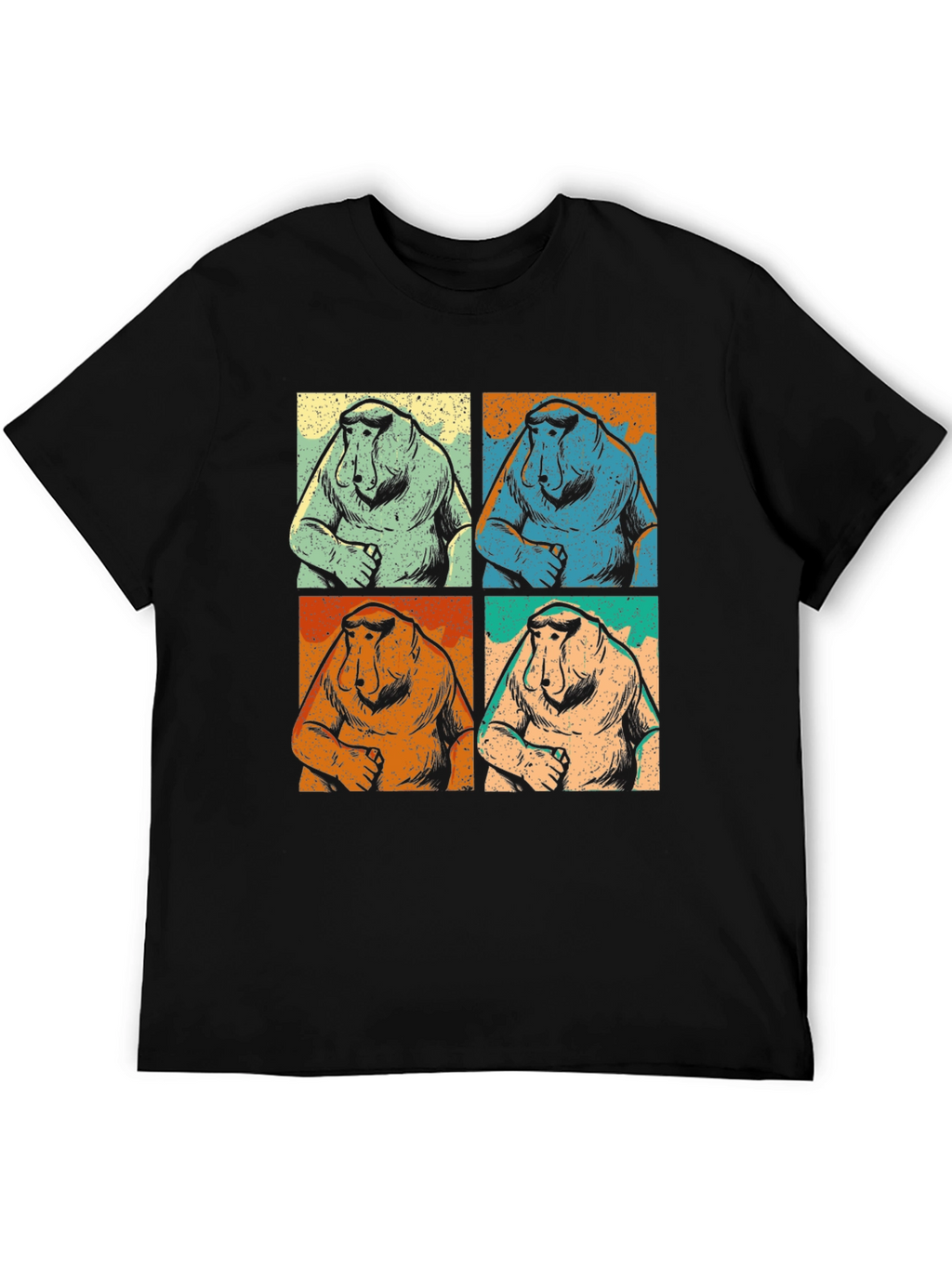 Proboscis Monkey T-Shirt Retro Pop Art Tee