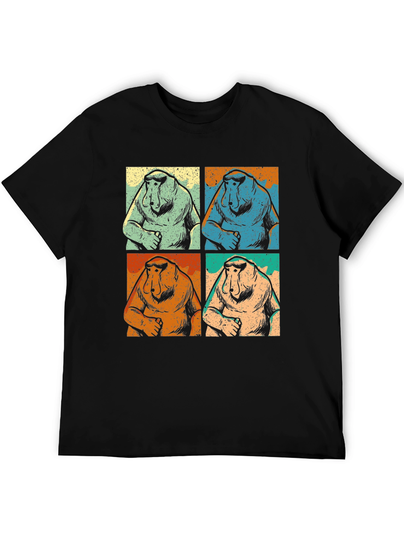 Proboscis Monkey T-Shirt Retro Pop Art Tee