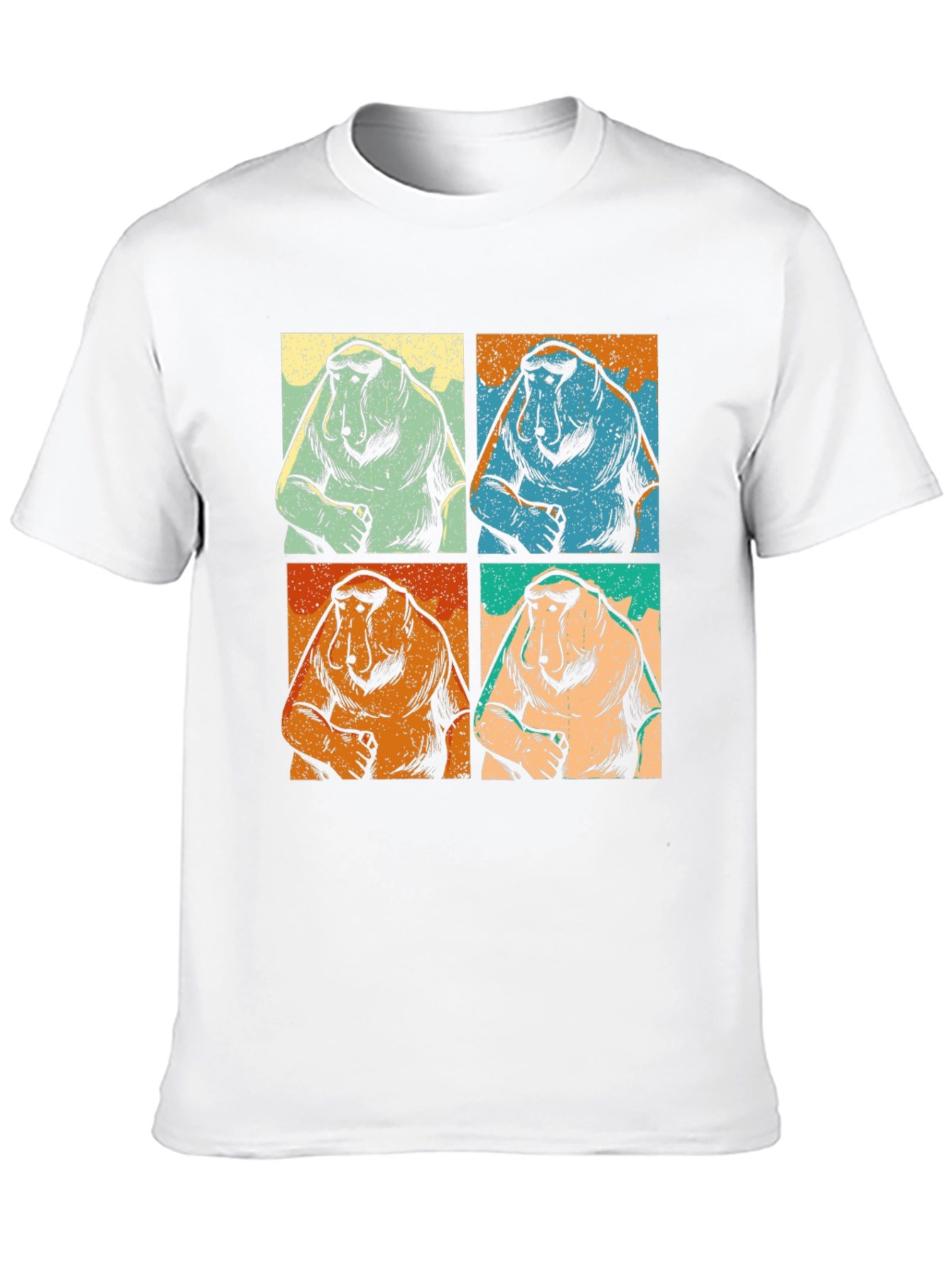 Proboscis Monkey T-Shirt Retro Pop Art Tee