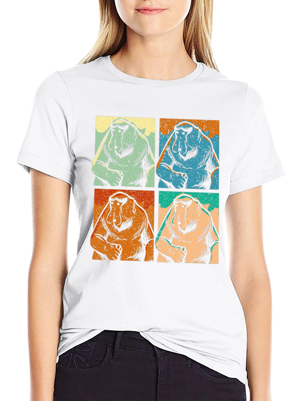 Proboscis Monkey T-Shirt Retro Pop Art Tee