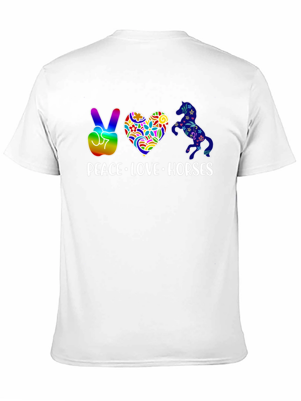 Peace Love Horses Graphic T-Shirt