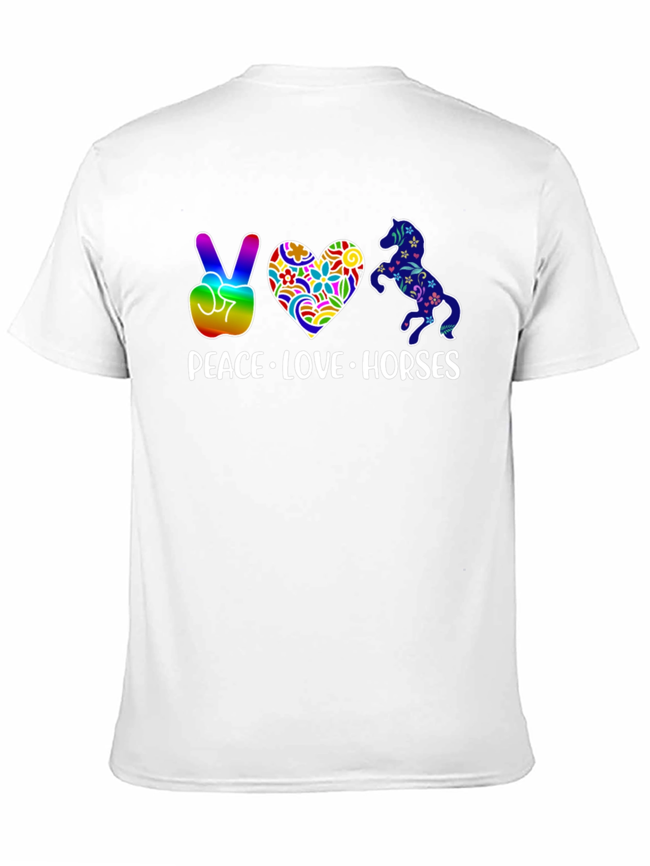 Peace Love Horses Graphic T-Shirt