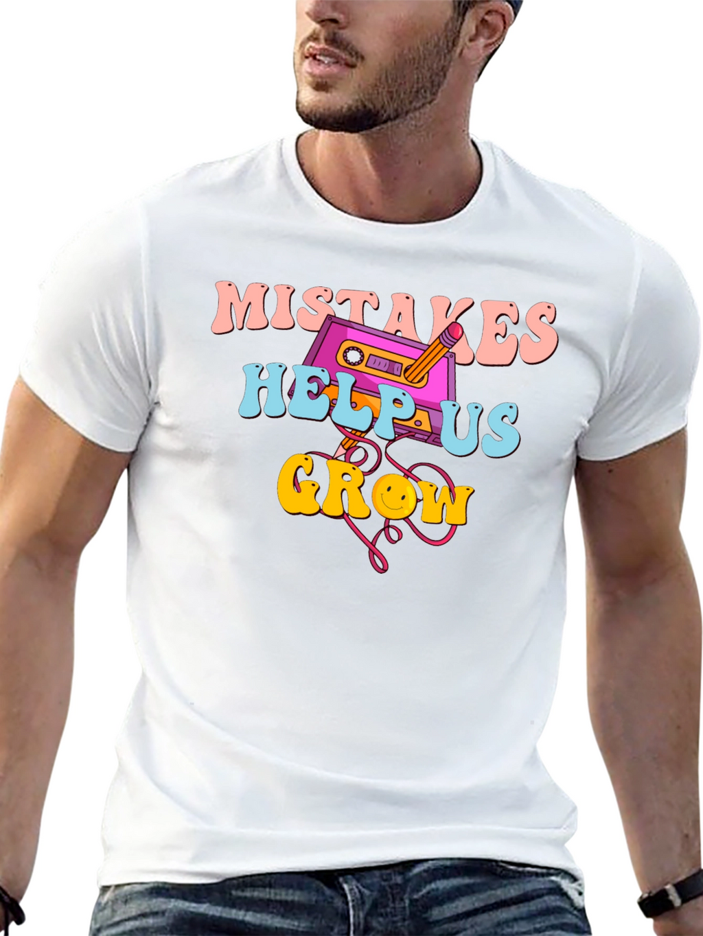 Retro Mistakes Help Us Grow Graphic Tee