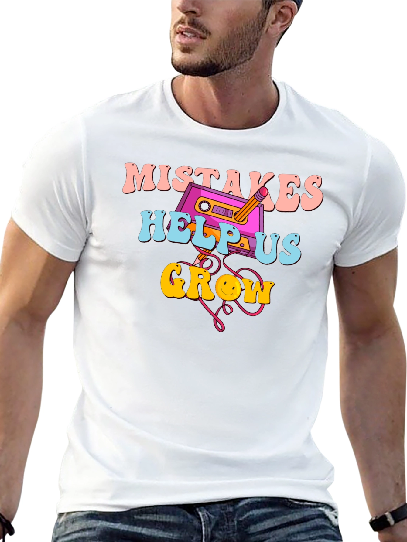 Retro Mistakes Help Us Grow Graphic Tee