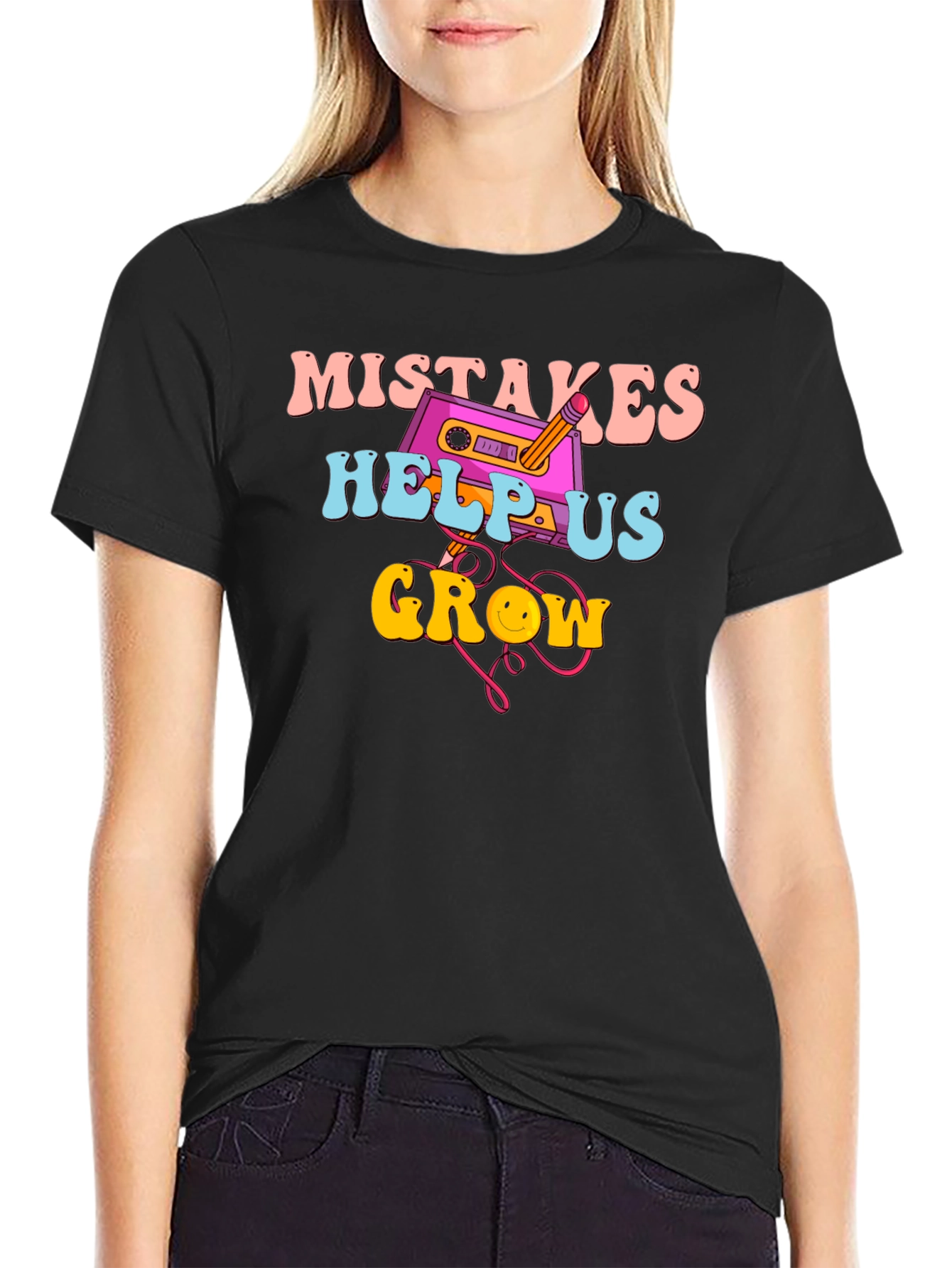 Retro Mistakes Help Us Grow Graphic Tee