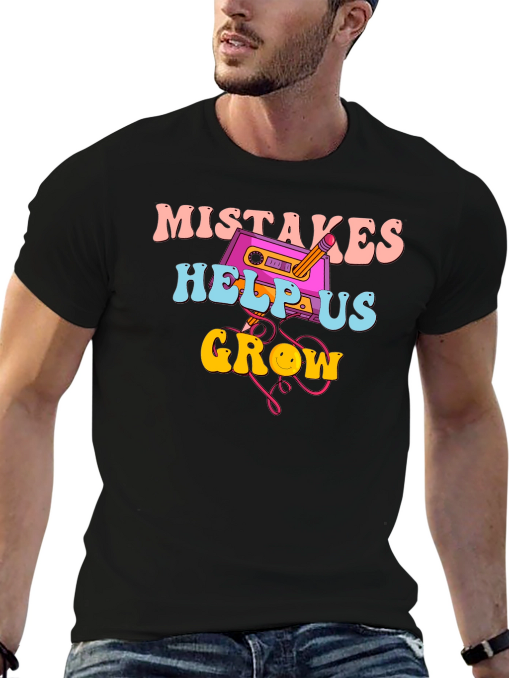 Retro Mistakes Help Us Grow Graphic Tee