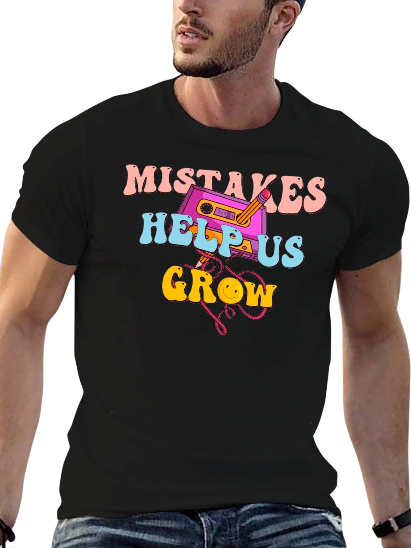 Retro Mistakes Help Us Grow Graphic Tee