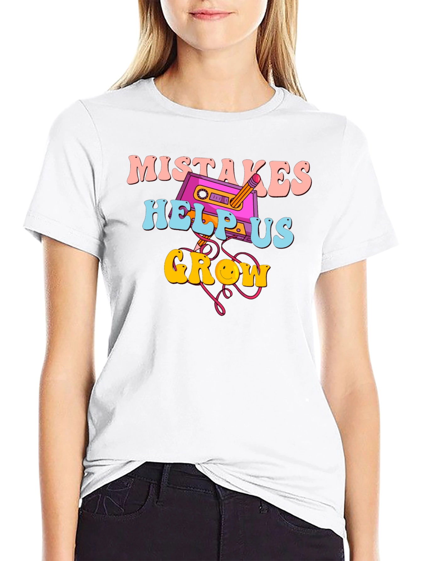 Retro Mistakes Help Us Grow Graphic Tee