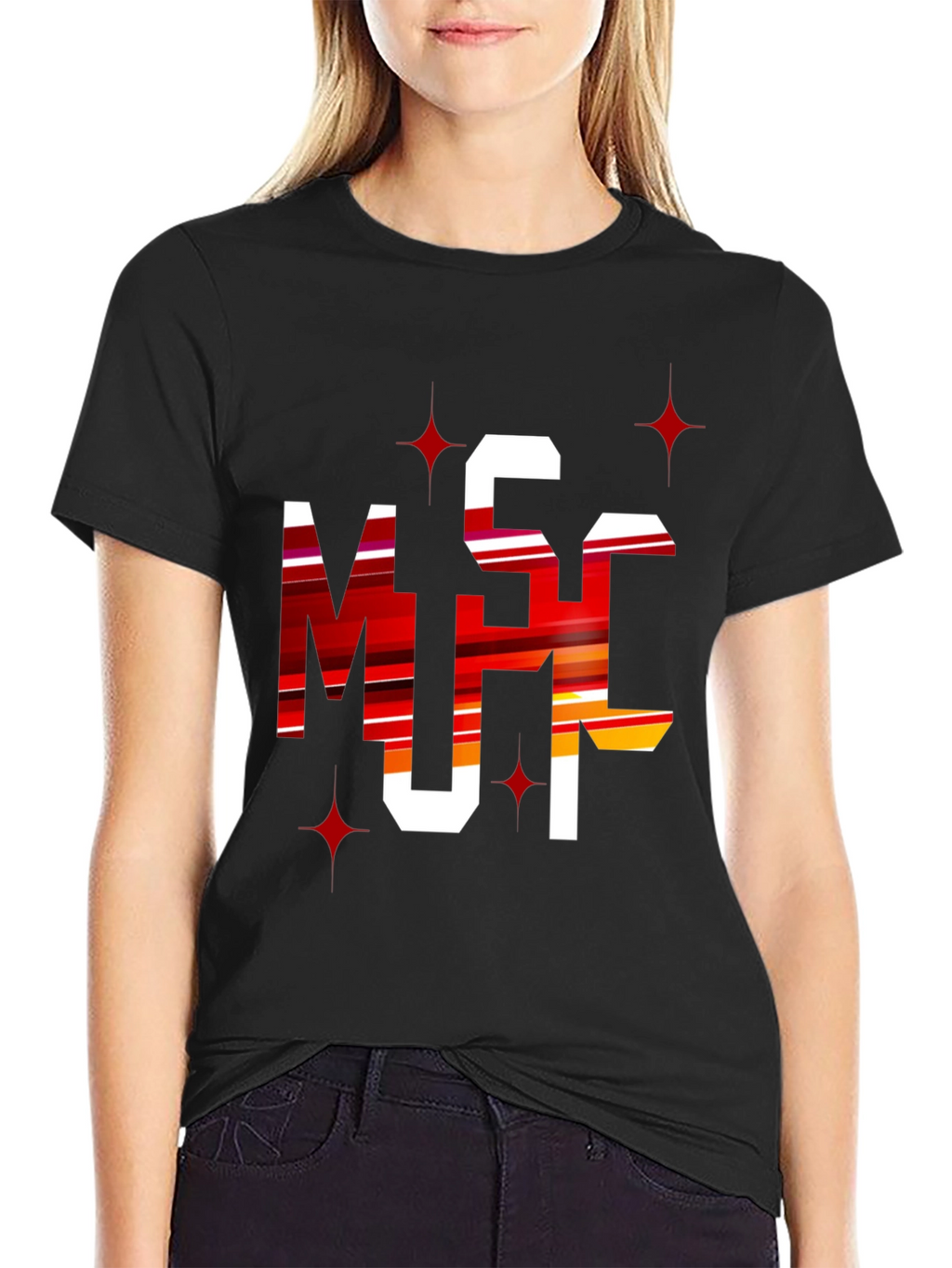 Bold Graphic Tee: MSC Letters - Statement Style
