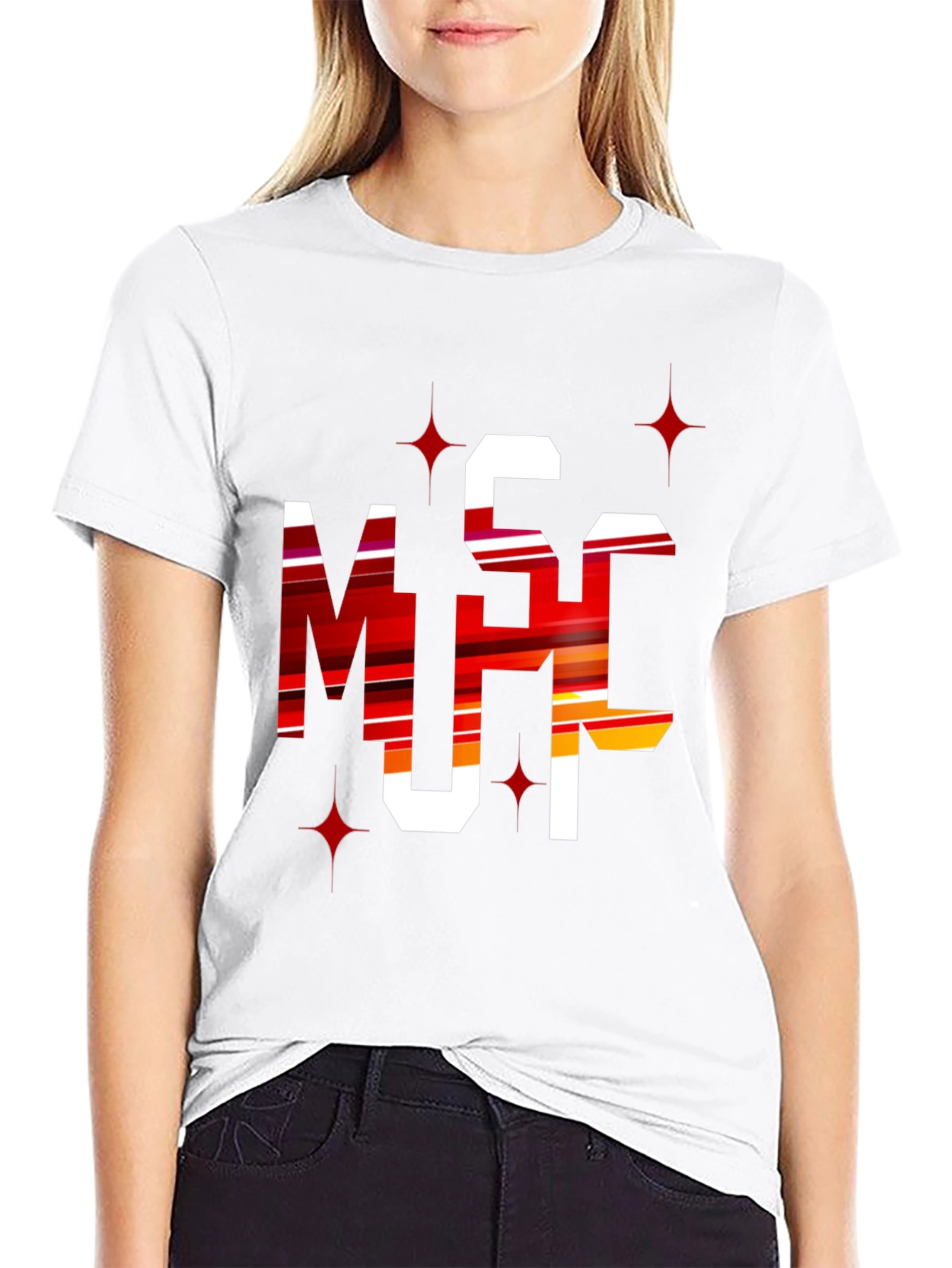 Bold Graphic Tee: MSC Letters - Statement Style