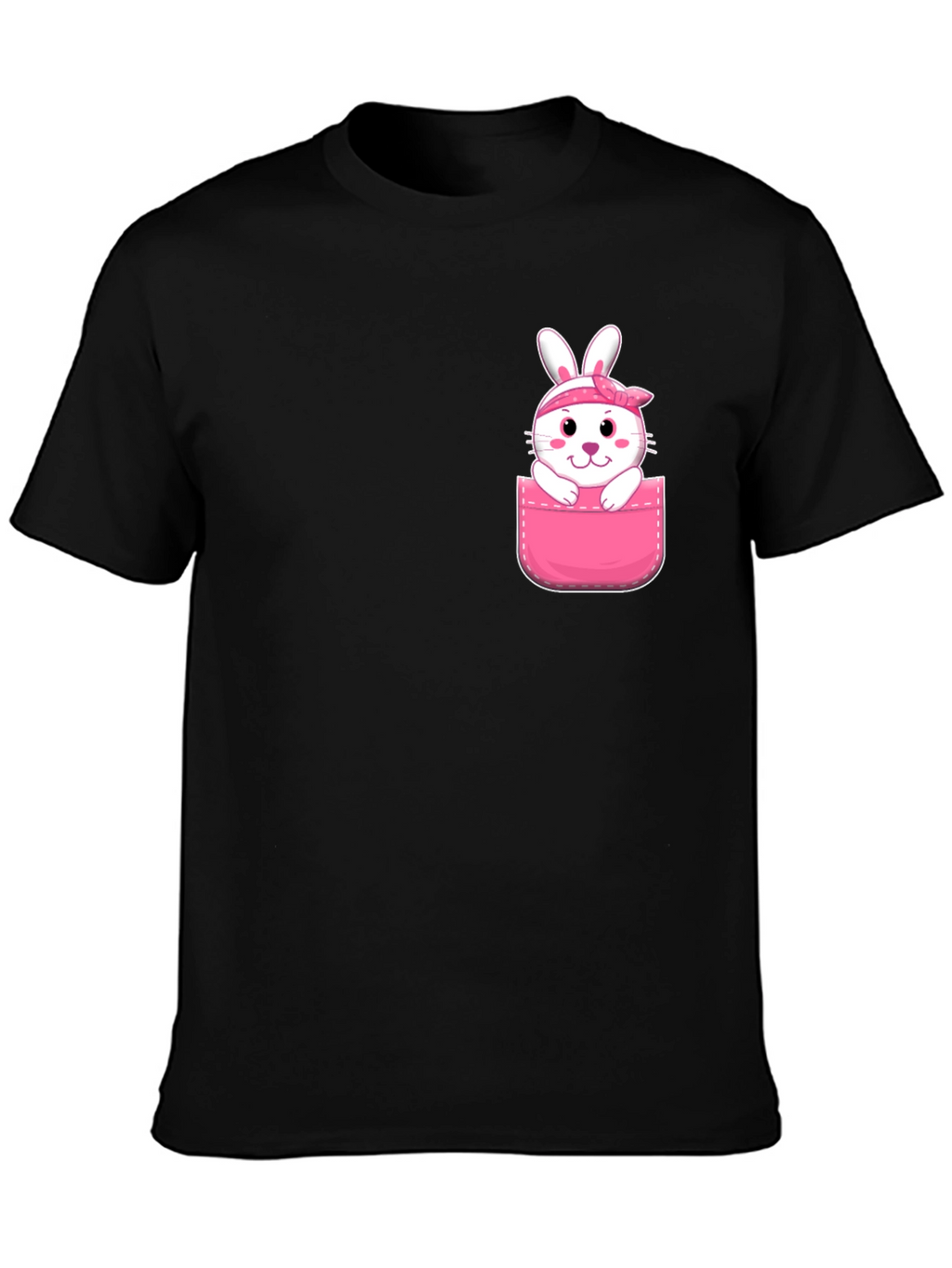 Cute Bunny Pocket T-Shirt