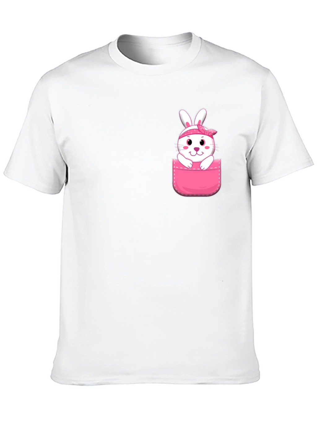 Cute Bunny Pocket T-Shirt