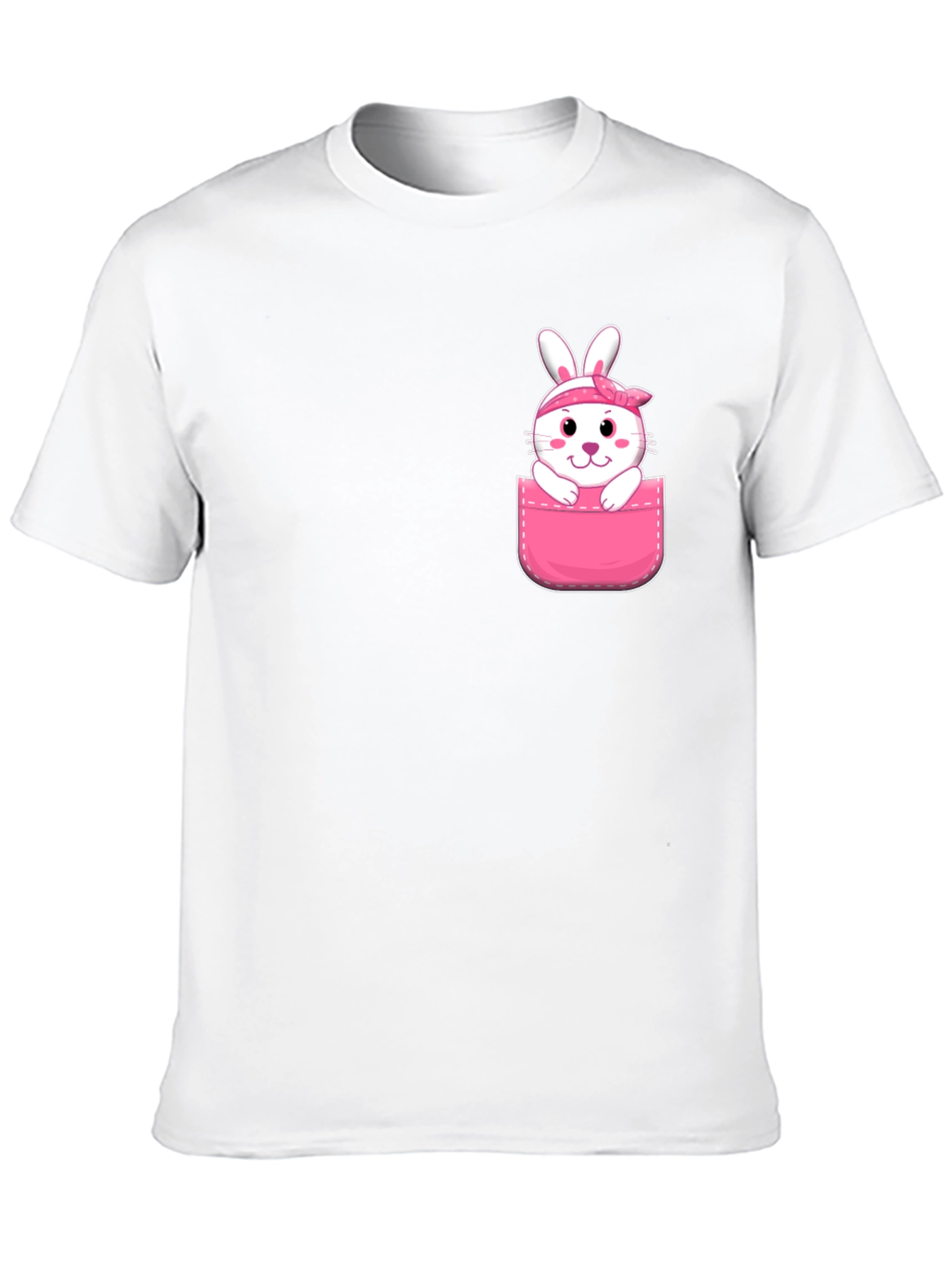 Cute Bunny Pocket T-Shirt