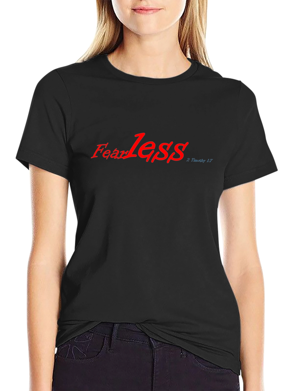 Fearless Graphic Print Crew Neck T-Shirt