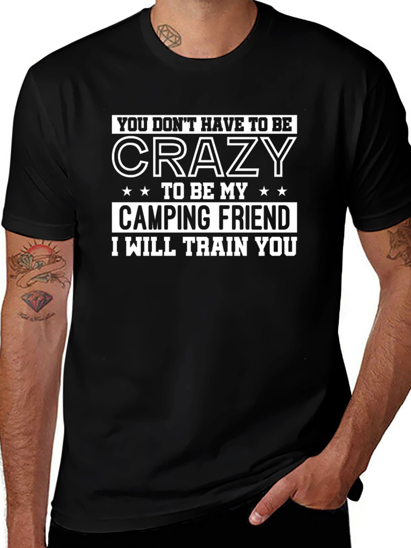Crazy Camping Friend Graphic T-Shirt