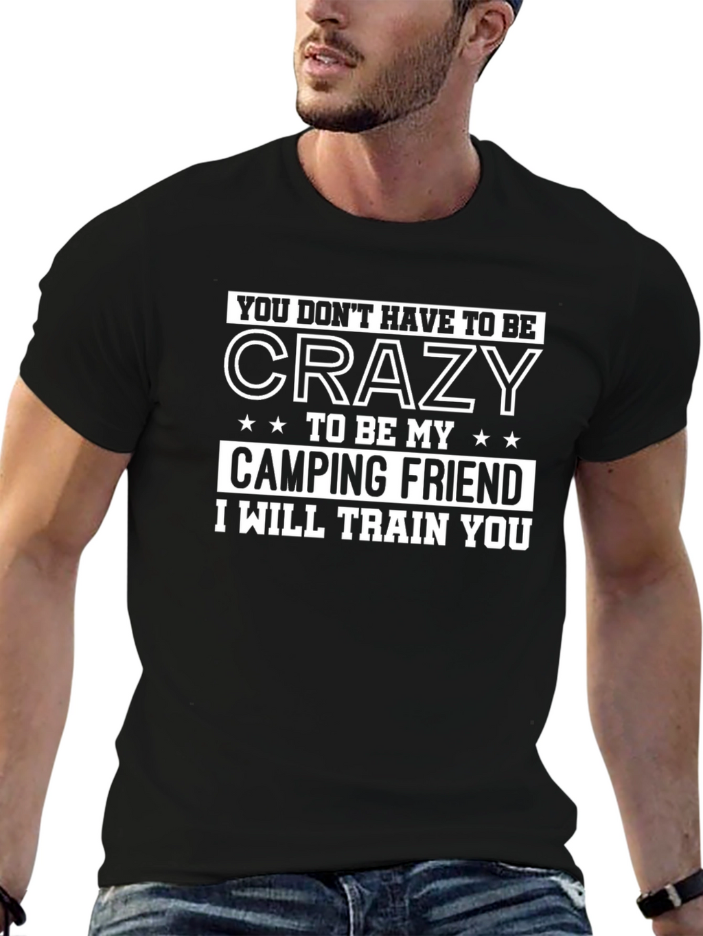 Crazy Camping Friend Graphic T-Shirt