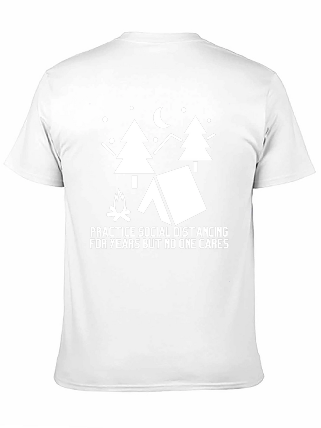 Social Distancing Camping Black T-Shirt