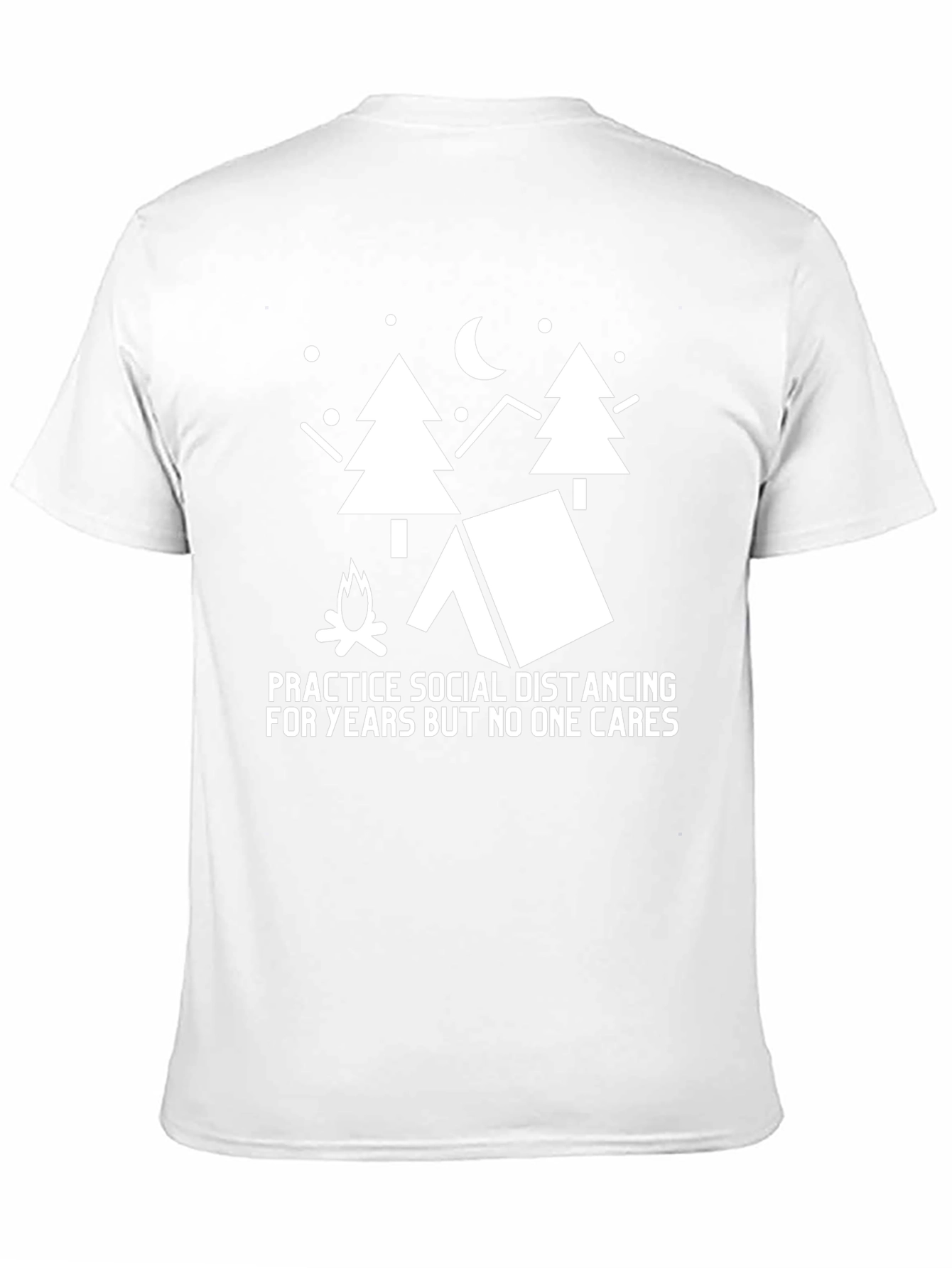 Social Distancing Camping Black T-Shirt