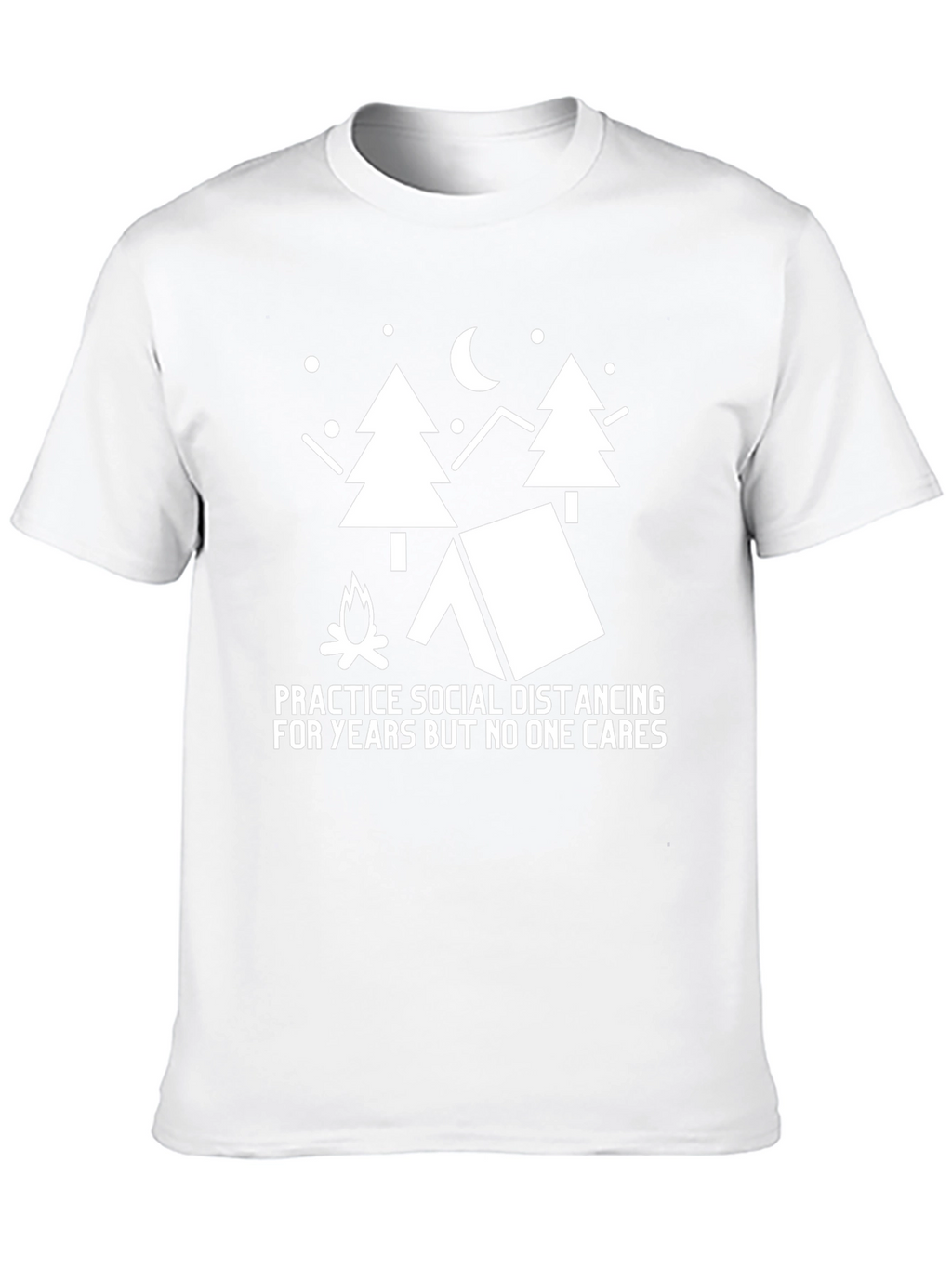 Social Distancing Camping Black T-Shirt