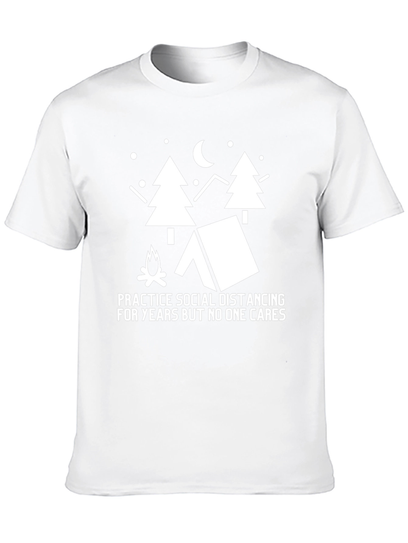 Social Distancing Camping Black T-Shirt