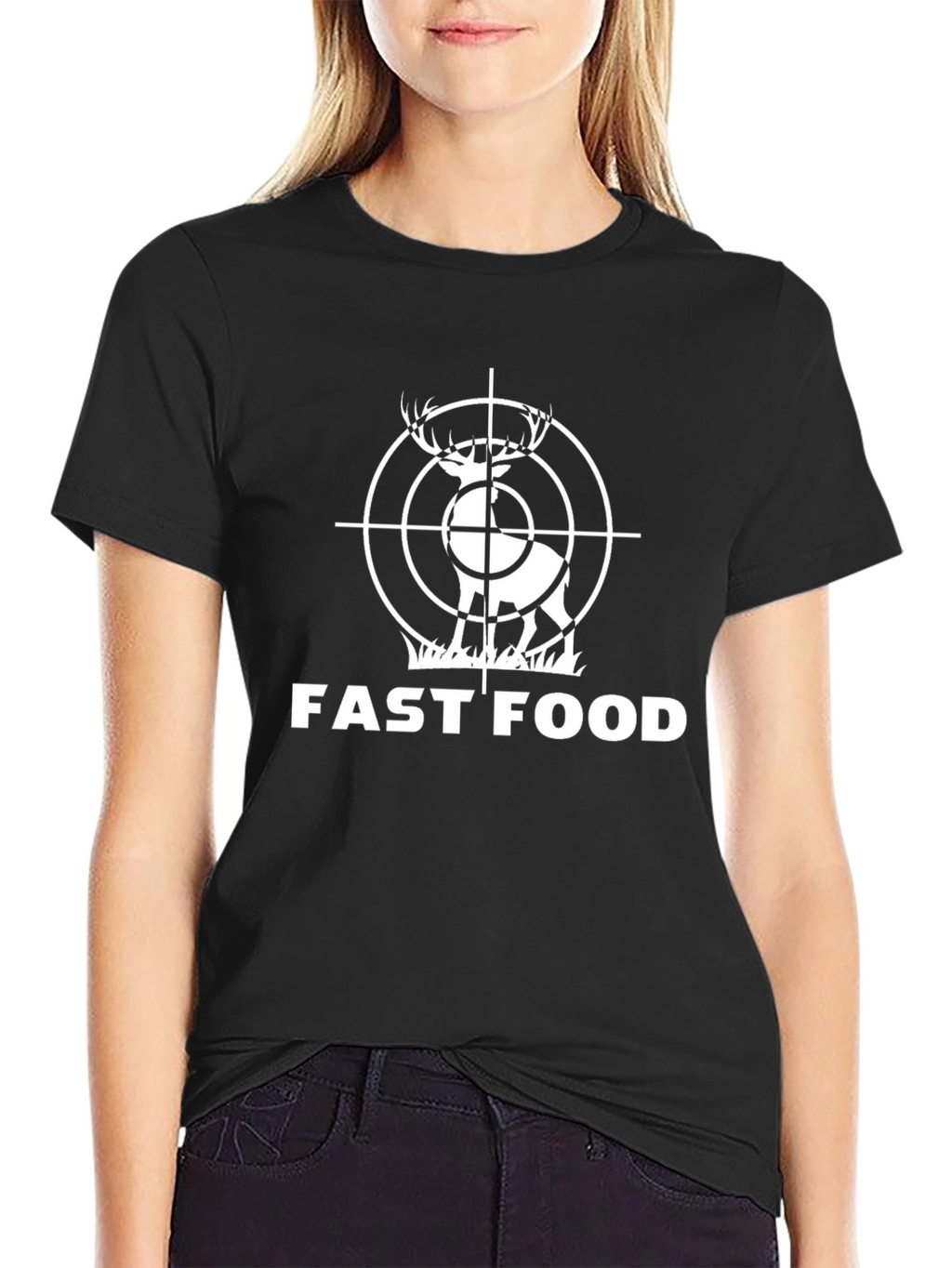 Fast Food Hunting T-Shirt - Novelty Graphic Tee
